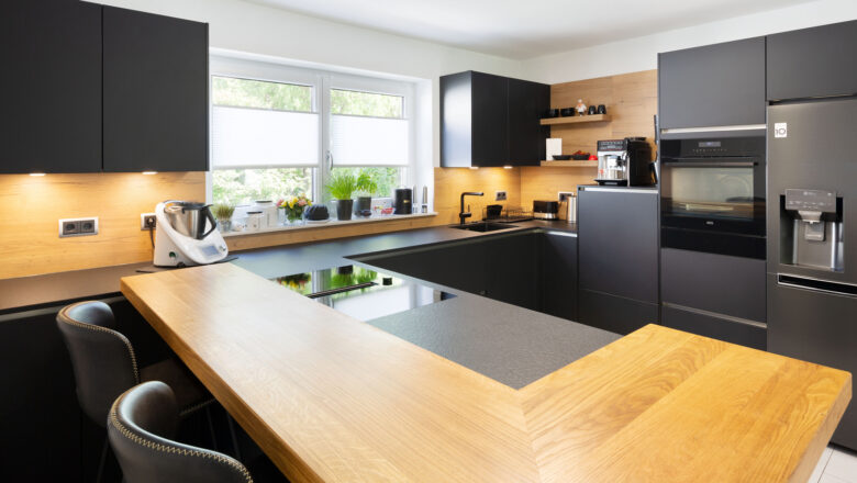 Aschaffenburg Kundenküche matt-schwarz